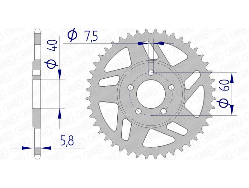 AFAM RR SPROC 415 ALU UL 72103, 44