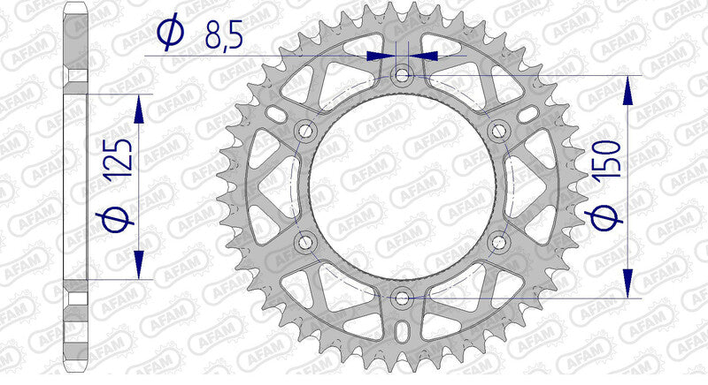 AFAM RR SPROC 520 ALU UL SC 72304, 50