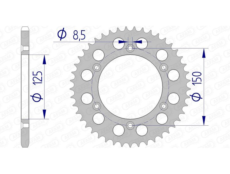 AFAM RR SPROC 520 ALU UL 72304, 40