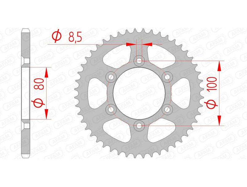 AFAM RR SPROC 420 STEEL ST 80103, 48