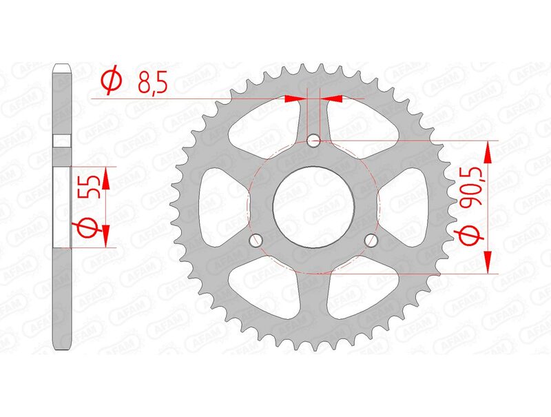 AFAM RR SPROC 420 STEEL ST 80104, 47