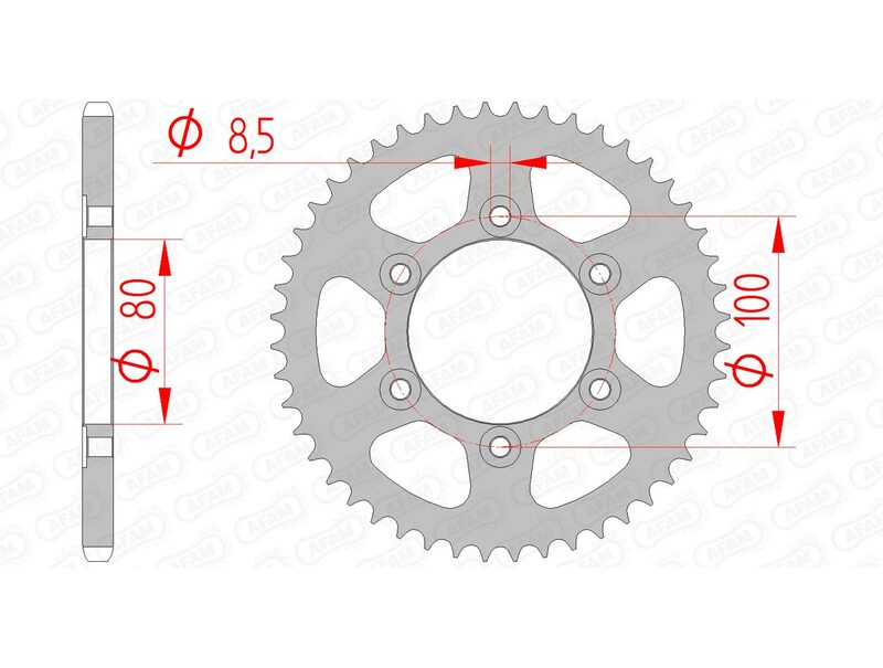 AFAM RR SPROC 420 STEEL ST 80105, 48