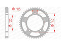 AFAM RR SPROC 530 STEEL ST 86603, 45