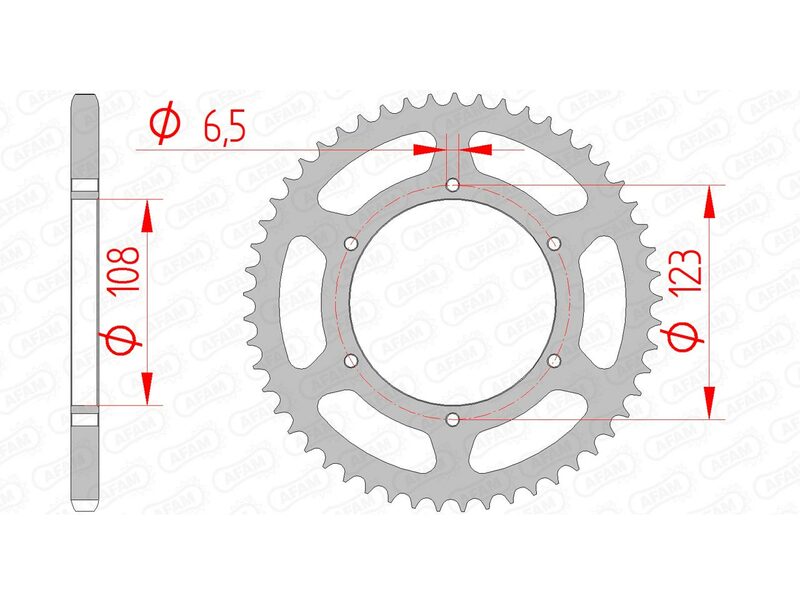 AFAM RR SPROC 420 STEEL ST 92114, 53