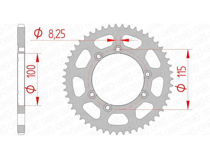 AFAM RR SPROC 420 STEEL ST 92115, 50