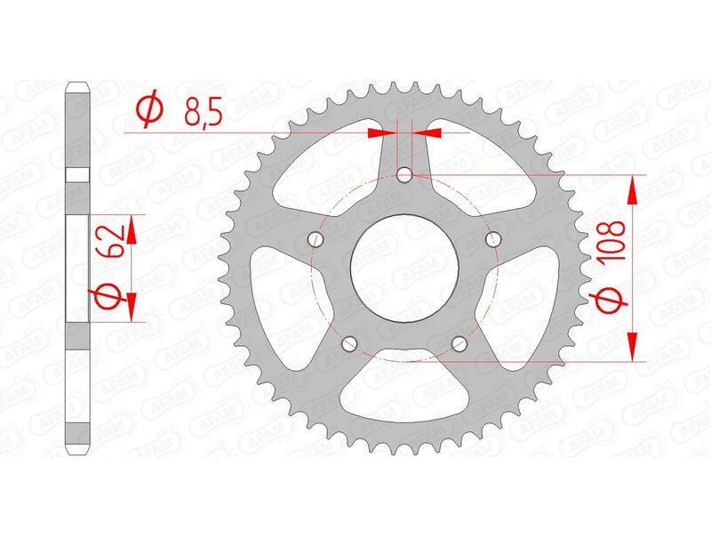 AFAM RR SPROC 420 STEEL ST 92122, 60