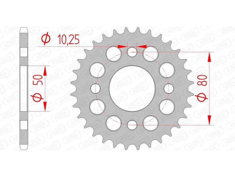 AFAM RR SPROC 420 STEEL ST 92127, 42