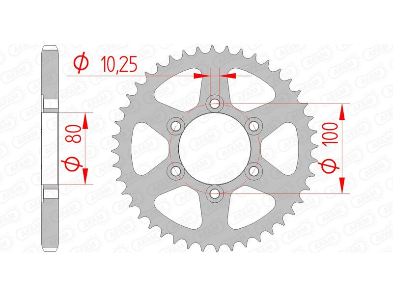 AFAM RR SPROC 525 STEEL ST 92666, 42