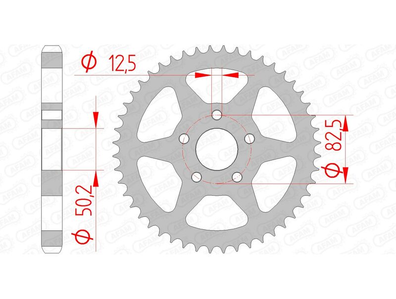 AFAM RR SPROC 530 STEEL ST 92803, 48
