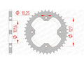 AFAM RR SPROC 520 STEEL ST 98500, 38