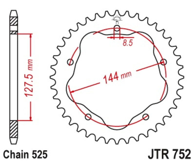 JTSPR RR SPROC 520 STEEL ST 752, 43