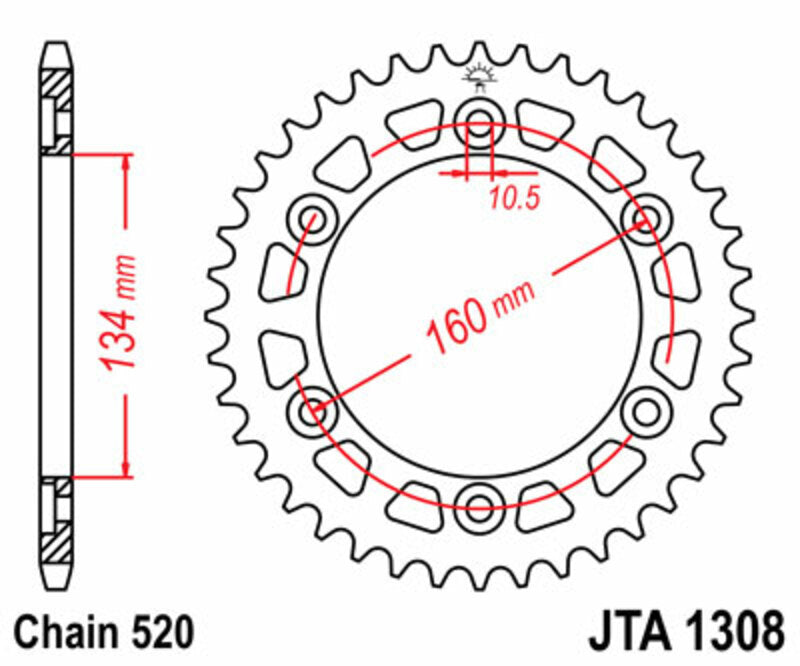 JTSPR RR SPROC 520 ALU UL 1308, 41