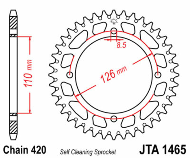 JTSPR RR SPROC 420 ALU UL SC 1465, 47