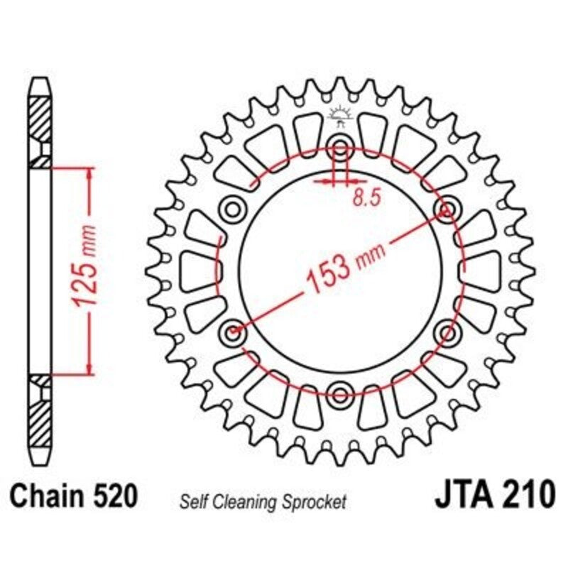 JTSPR RR SPROC 520 ALU UL SC 210, 46
