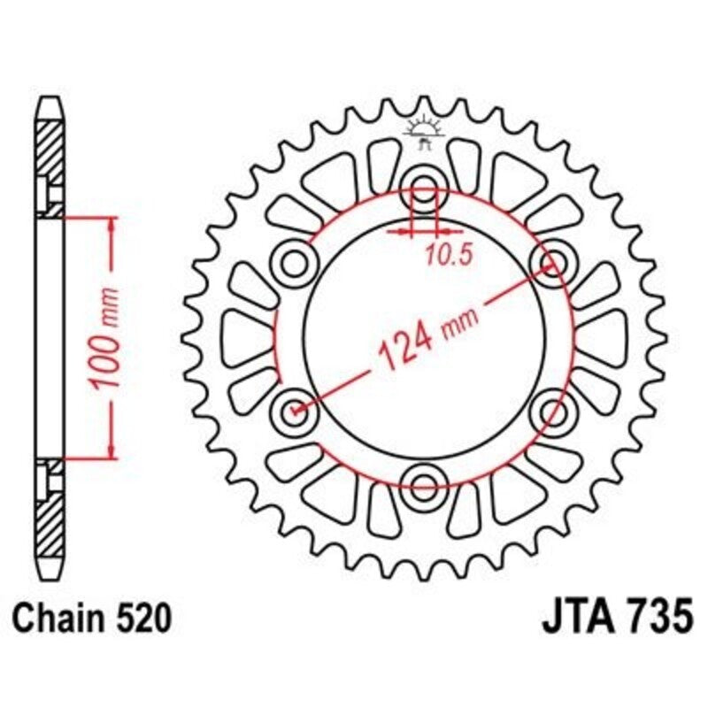 JTSPR RR SPROC 520 ALU UL 735, 41