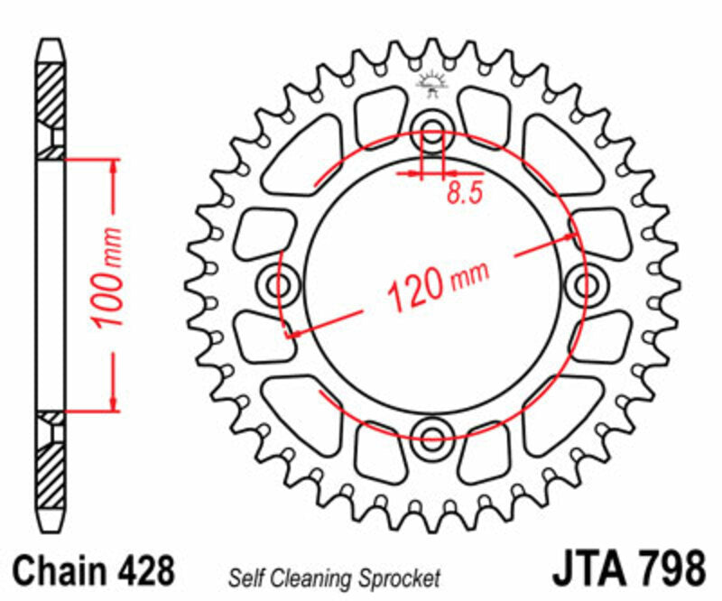 JTSPR RR SPROC 428 ALU UL SC 798, 50