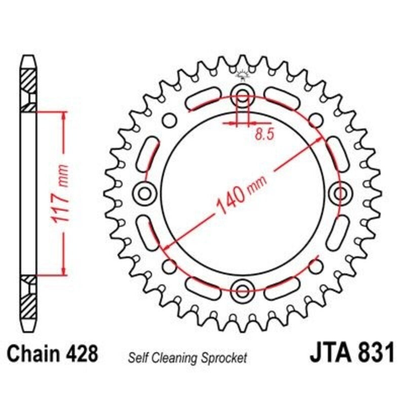 JTSPR RR SPROC 428 ALU UL 831, 47