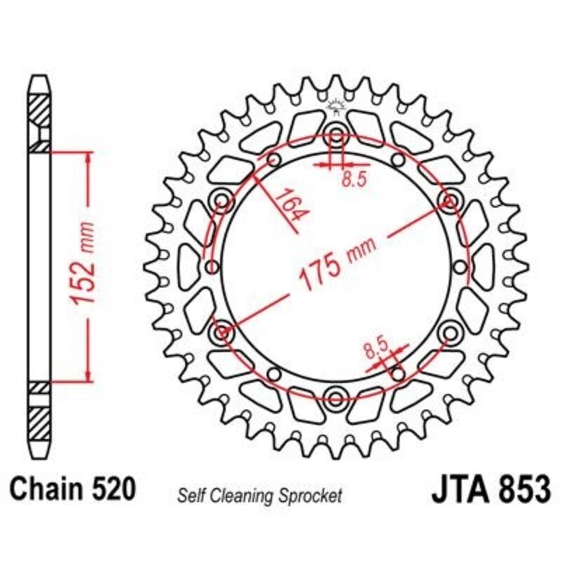 JTSPR RR SPROC 520 ALU UL SC 853, 44