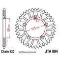 JTSPR RR SPROC 420 ALU UL 894, 46