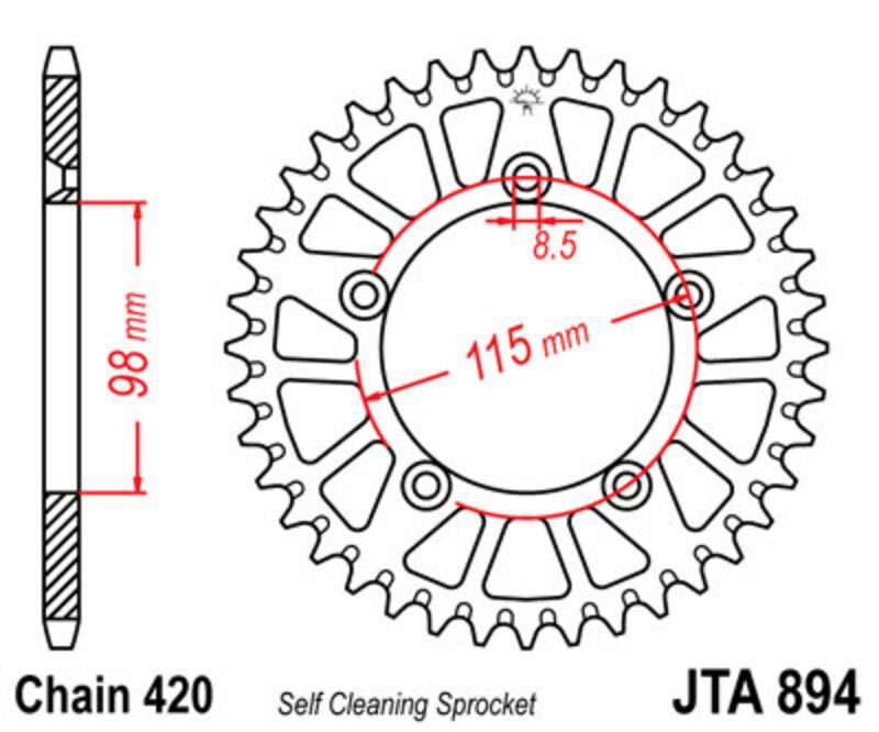 JTSPR RR SPROC 420 ALU UL SC 894, 48