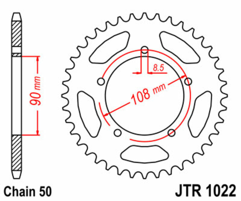 JTSPR RR SPROC 530 STEEL ST 1022, 38
