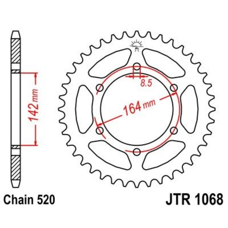 JTSPR RR SPROC 520 STEEL ST 1068, 46