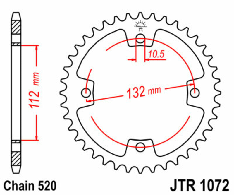 JTSPR RR SPROC 520 STEEL ST 1072, 38