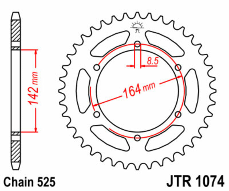 JTSPR RR SPROC 525 STEEL ST 1074, 44
