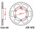 JTSPR RR SPROC 420 STEEL ST 1076, 48
