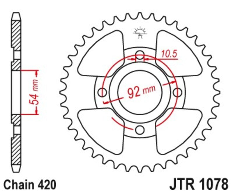 JTSPR RR SPROC 420 STEEL ST 1078, 60