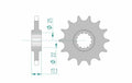 AFAM FR SPROC 525 STEEL ST 20405, 16