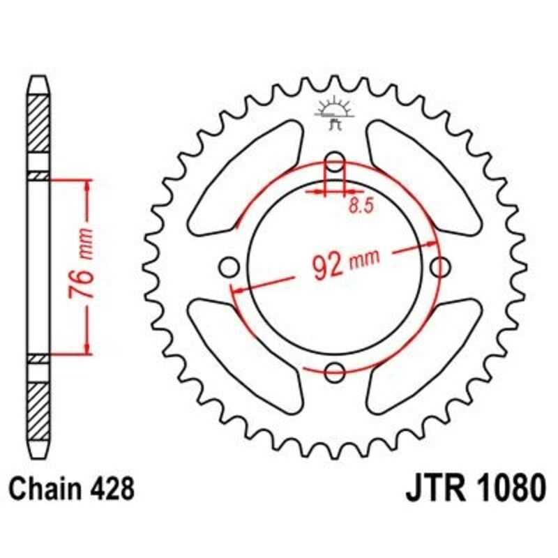 JTSPR RR SPROC 428 STEEL ST 1080, 39