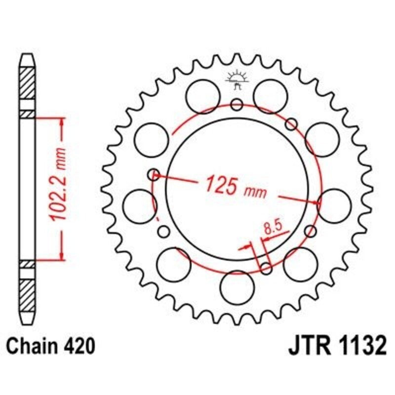 JTSPR RR SPROC 420 STEEL ST 1132, 48