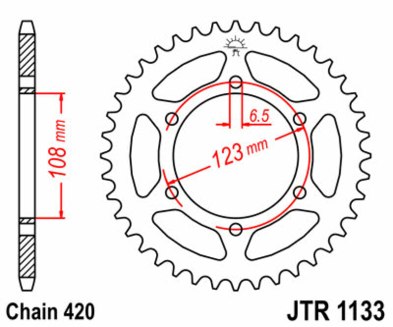 JTSPR RR SPROC 420 STEEL ST 1133, 53