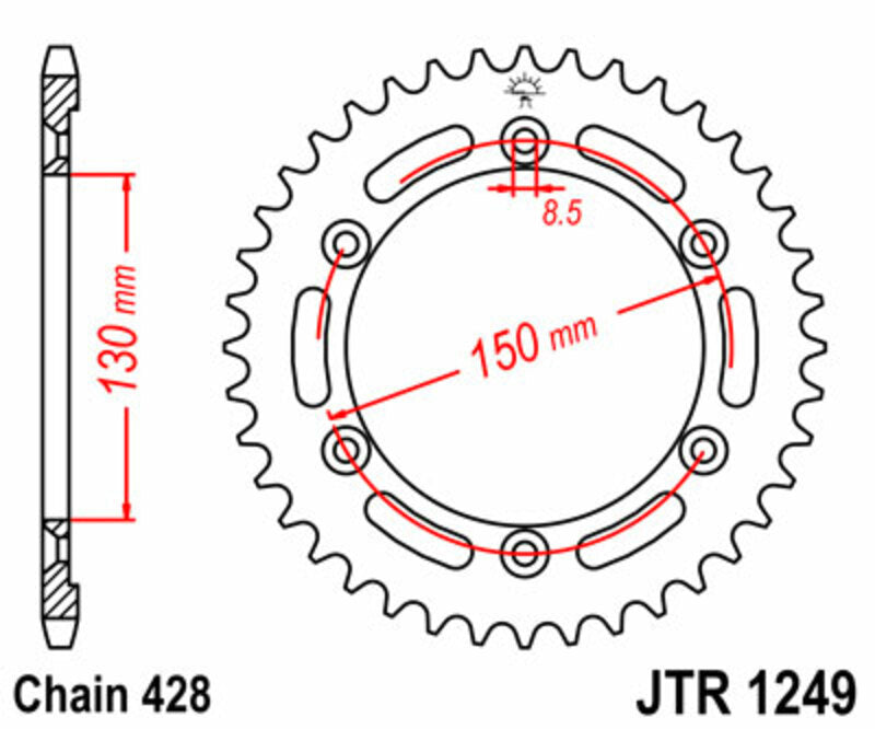 JTSPR RR SPROC 428 STEEL ST 1249, 51