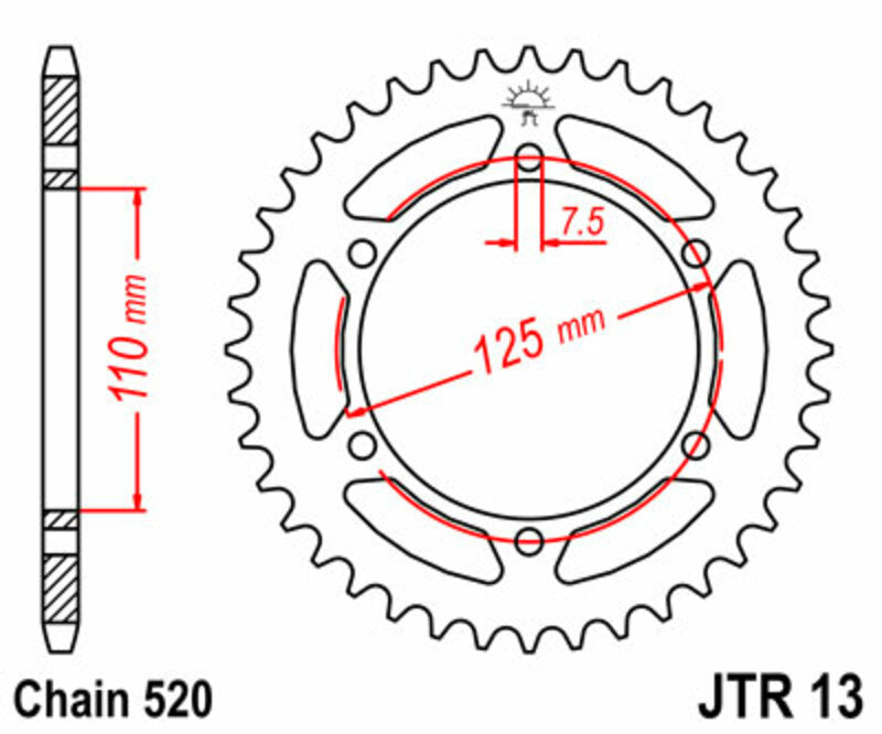 JTSPR RR SPROC 520 STEEL ST 13, 39