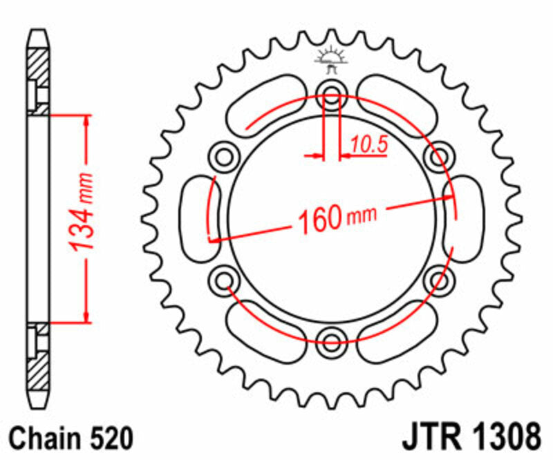 JTSPR RR SPROC 520 STEEL ST 1308, 42