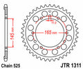 JTSPR RR SPROC 525 STEEL ST 1311, 45