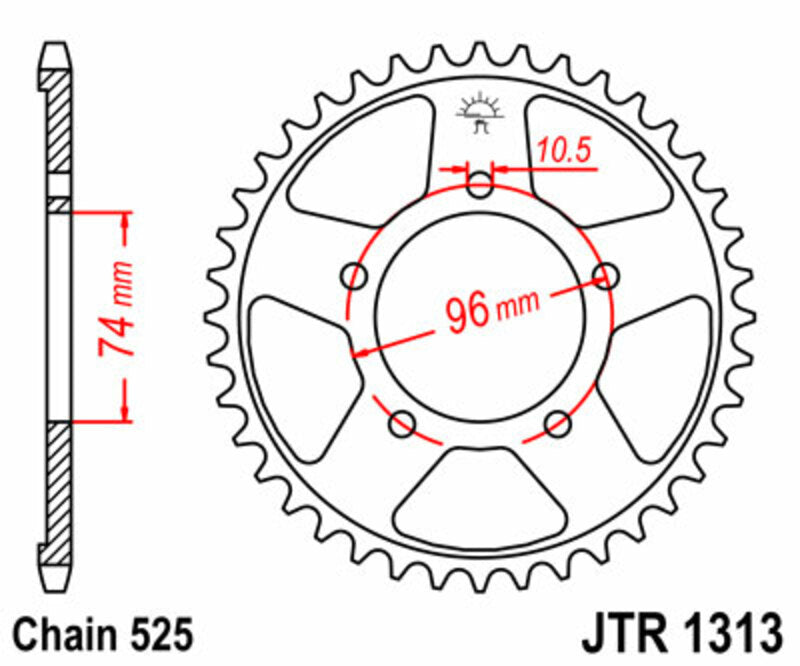 JTSPR RR SPROC 525 STEEL ST 1313, 42