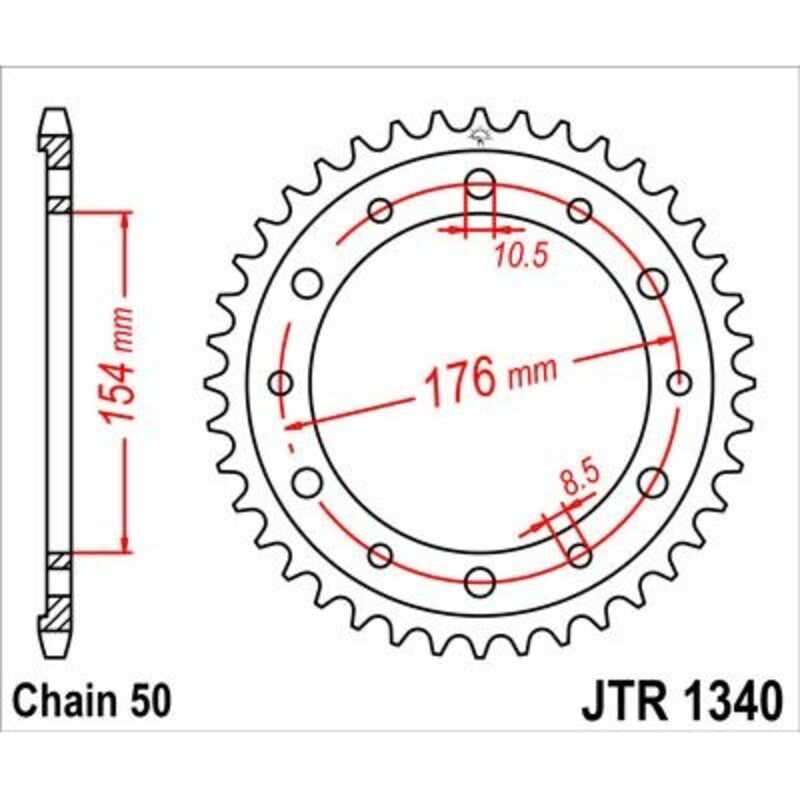 JTSPR RR SPROC 530 ZINC ST 1340, 44
