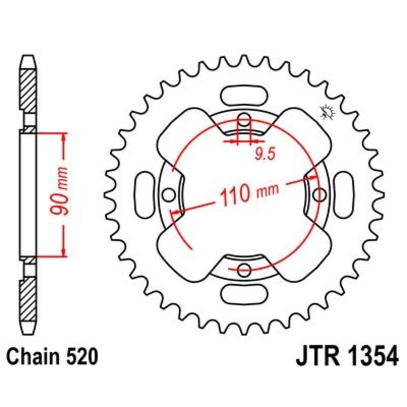 JTSPR RR SPROC 520 STEEL ST 1354, 38