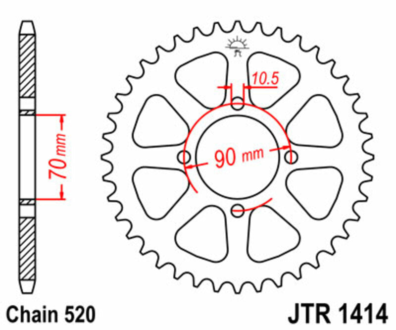 JTSPR RR SPROC 520 STEEL ST 1414, 43