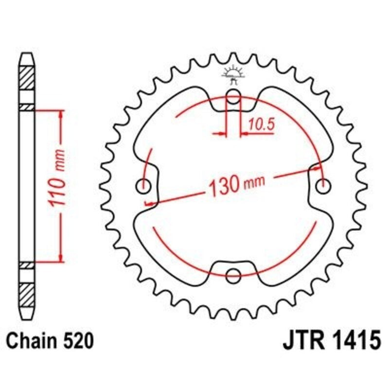 JTSPR RR SPROC 520 STEEL ST 1415, 38