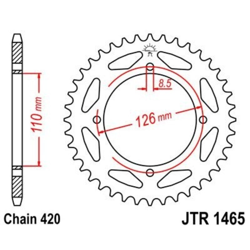 JTSPR RR SPROC 420 STEEL ST 1465, 46