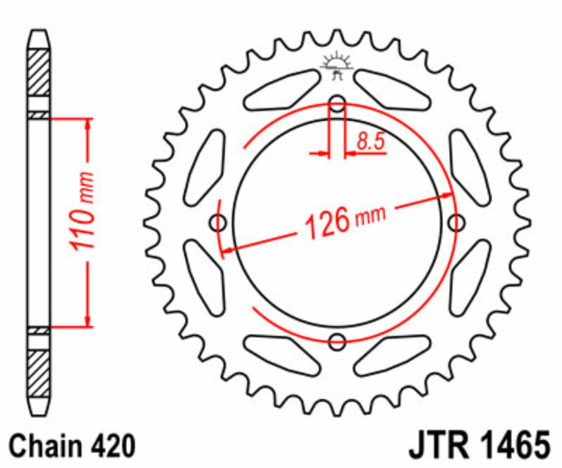 JTSPR RR SPROC 420 STEEL ST 1465, 47