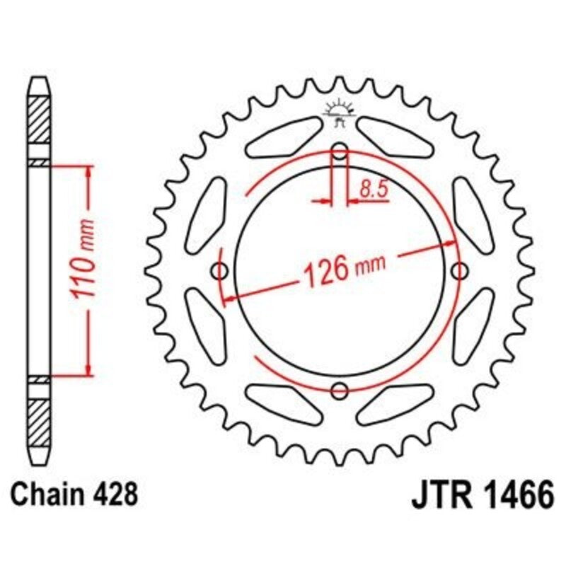 JTSPR RR SPROC 428 STEEL ST 1466, 46