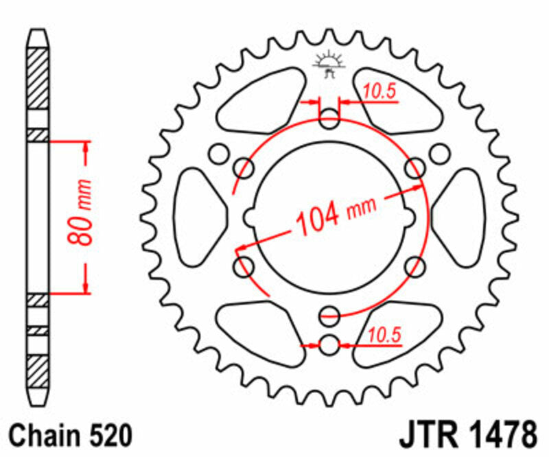 JTSPR RR SPROC 520 STEEL ST 1478, 43