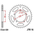 JTSPR RR SPROC 520 STEEL ST 16, 40