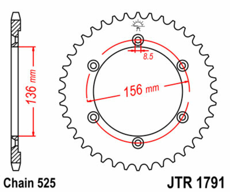 JTSPR RR SPROC 525 STEEL ST 1791, 43