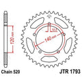 JTSPR RR SPROC 520 STEEL ST 1793, 42